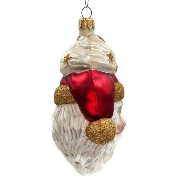 Patricia Breen Merry Olde Elfe Red Gold Trim Stars Santa Christmas Ornament - Picture 5 of 11